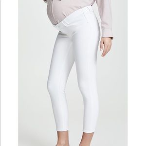 DL1961 Florence crop porcelain maternity jean